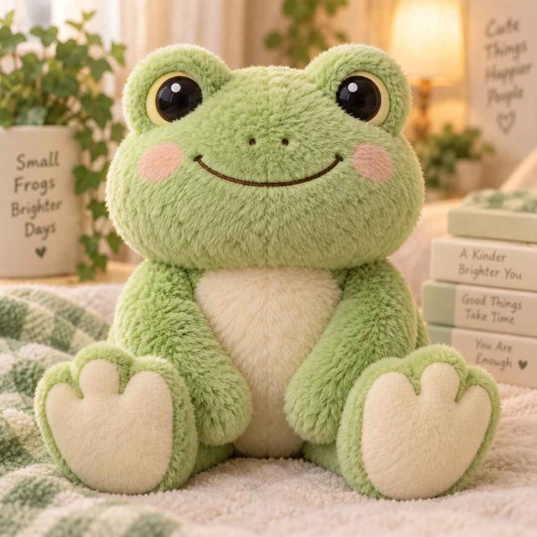 Boneka Katak Hijau Senyum